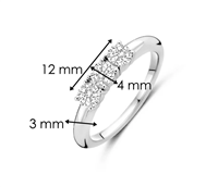 Anello Ti Sento Milano Donna TRILOGY in Argento Zirconia 12349ZI-52 - 12349ZI-52